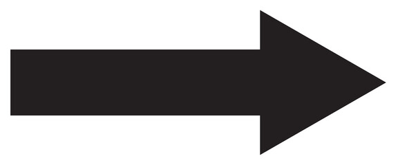 long arrow vector icon. Black long right direction arrow on white background. Isolated long arrow icon. Dark long arrow icon on isolated page. Vector arrow icon on white background. EPS 10.