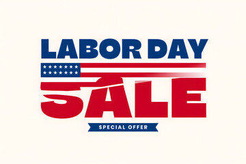 Labor Day Sale Special Offer with American Flag Elements image