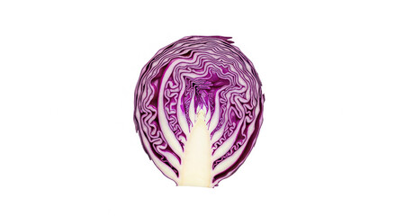 Obraz premium Half of a Red Cabbage Head, Isolated