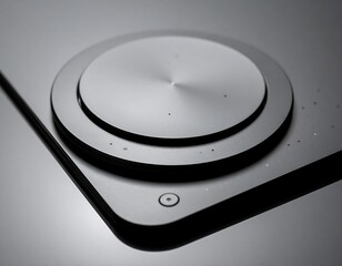 Modern Electronic Device Detail in Black and White