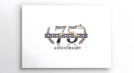 75th Anniversary Logo Graphic on White