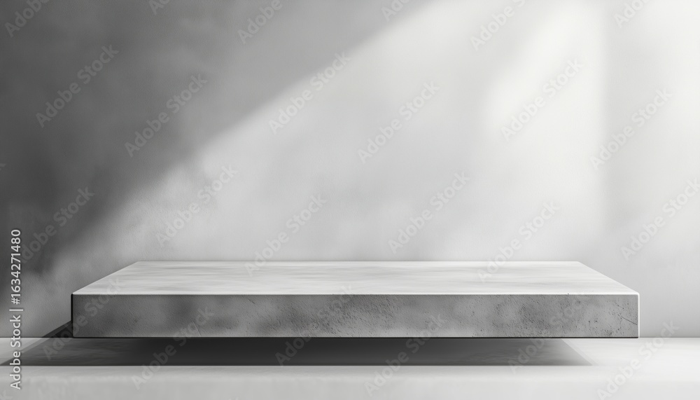 Aufkleber empty countertop backdrop for grey concrete ure table product display in perspective studio photogra