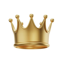 3D Render of Golden Royal Crown