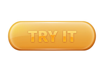 Isolated Try It Glowing Yellow Button