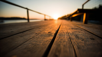sunset on the bridge