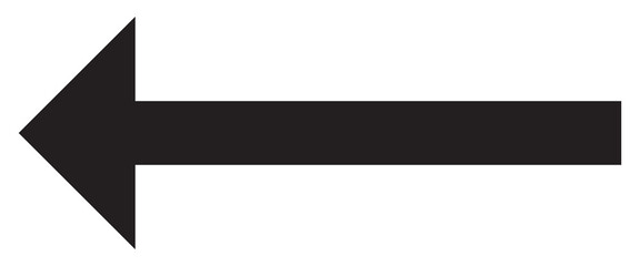 Obraz premium long arrow vector icon. Black long left direction arrow on white background. Isolated long arrow icon. Dark long arrow icon. Vector arrow icon on white background. EPS 10. Vector icon. 