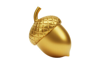 Isolated Shiny Golden Acorn © Marcel