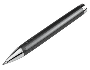 Mechanical Pencil with Metallic Body and Clicker, Transparent Background PNG
