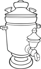  metal samovar for tea drinking