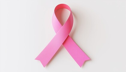 Pink Ribbon Template For Cancer Awareness Month In October Widely Used In Campaigns To Promote Awareness Of Cancer.