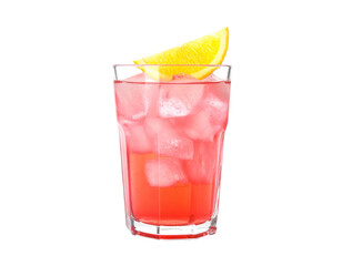 cocktail with ice and lemon