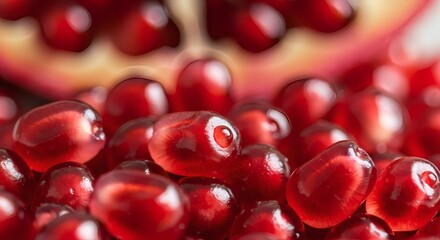 Fresh Pomegranate Seeds Macro
