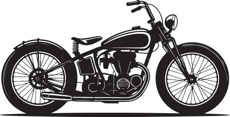 Obraz premium Classic motorcycle silhouette design, perfect for vintage inspired projects