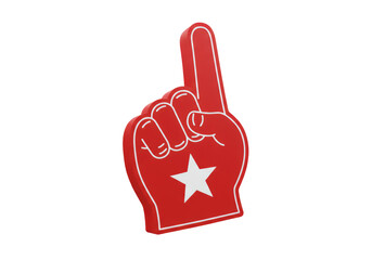 Obraz premium Isolated Patriotic Foam Finger with Star - American Sports Fan