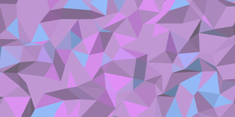 Geometric abstract pattern featuring a series of interconnected polygons in shades of pink, purple, and blue