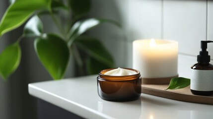 relaxing self-care routine with soothing body cream
