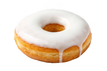 Glazed donut isolated on transparent background