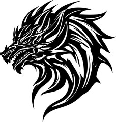 A dragon silhouette