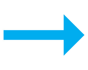 Set long blue arrows icon. Blue long arrow icon. Long arrow icon. Blue long arrow vector icon. Blue long arrow pointing to the right. Straight long arrow right thin line. EPS 10.