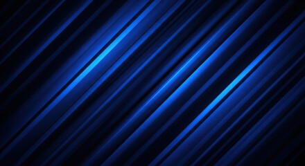 Dynamic blue gradient abstract background with diagonal lines and modern shapes
