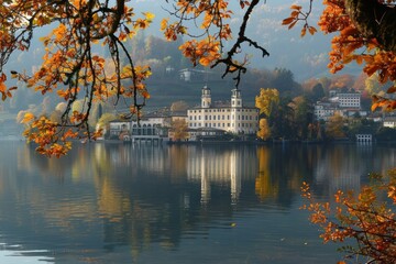 Lake orta outdoors scenery nature.