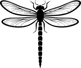 Minimalist dragonfly icon