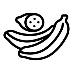 banana Line Icon