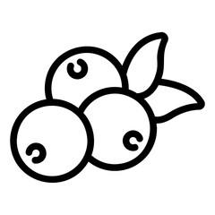 blueberry Line Icon