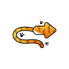 cat tail arrow
