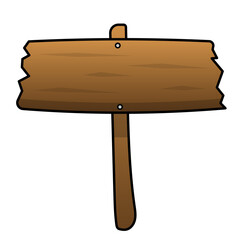 wooden sign
