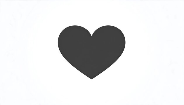 Simple black heart icon on white background (1)