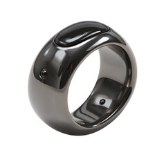 A sleep tracking ring with hidden camera isolated on transparent background