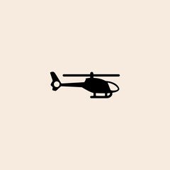 Helicopter icon flat vector design.