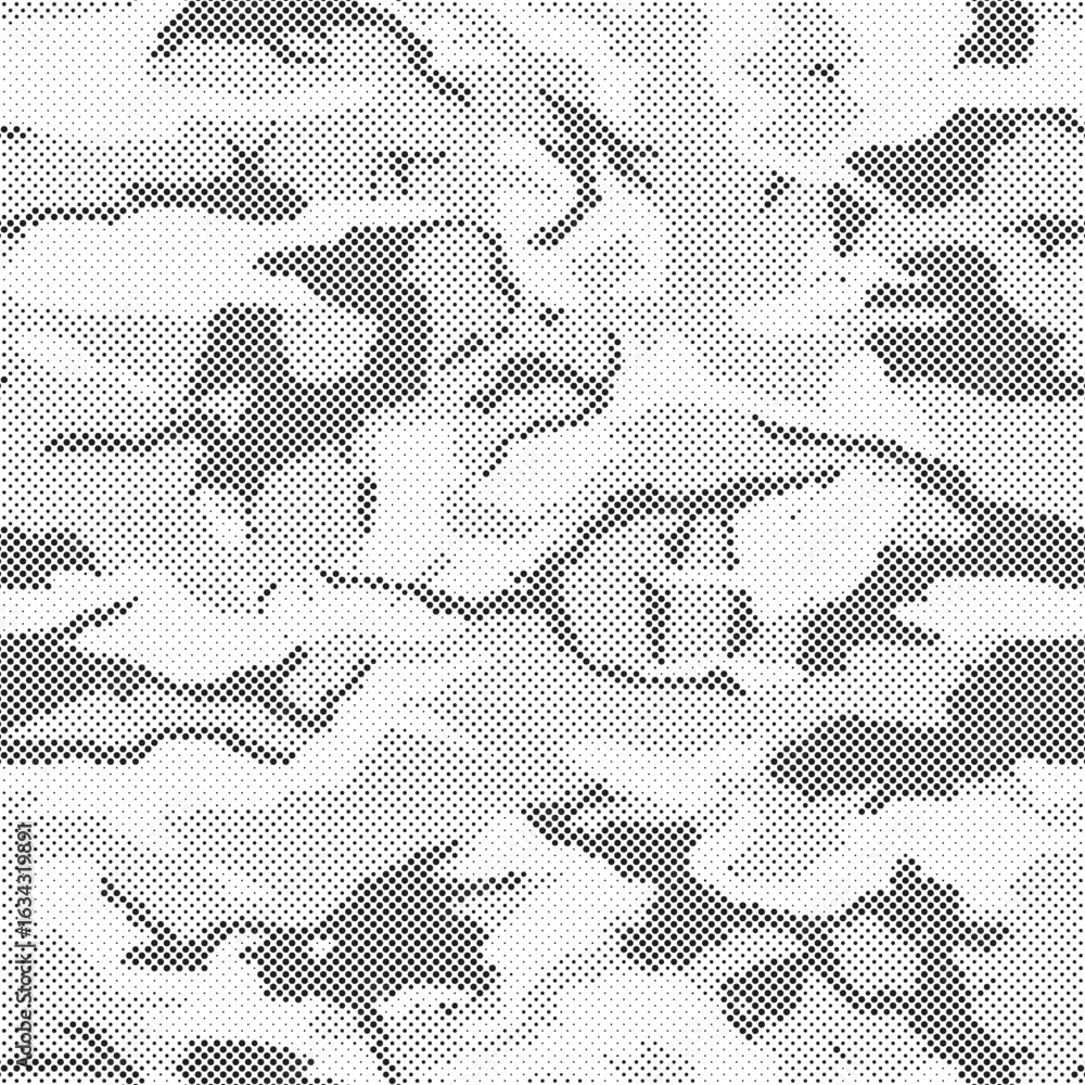 Poster abstract halftone background. military camouflage effect dot seamless pattern texture. dotted backgr