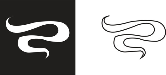 Swoosh Icons Vector Set, Collection and Group, Speed Motion Swirl Curves, Dynamic Wave Tail Shapes, Minimal Flat Line Style, Monochrome Silhouette Graphic Bundle for Logo, Sport and Abstract Design