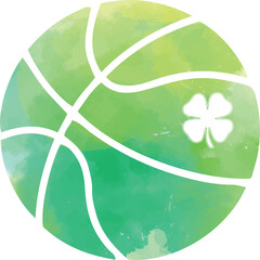 Basketball Shamrock Irish St Patrick's Day