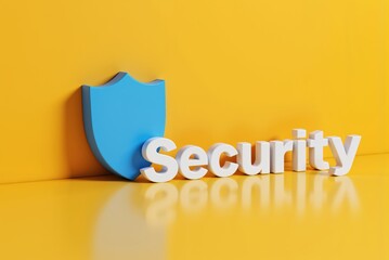security word on yellow background