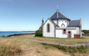 Chapelle Notre-Dame-de-la-Côte à la Pointe de Penvins - Sarzeau dans le département du Morbihan...