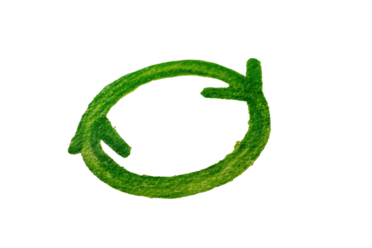 Green, stylized, circular, looping, graphic