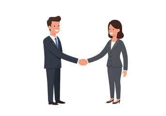 Business professionals shaking hands, agreement, partnership, teamwork