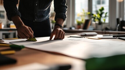 sustainable fashion brand concept, designer working with ethical materials