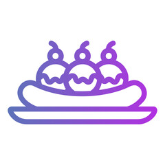 banana split Gradient icon