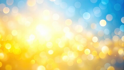 Obraz premium Abstract Bokeh Background With Yellow And Blue Colors