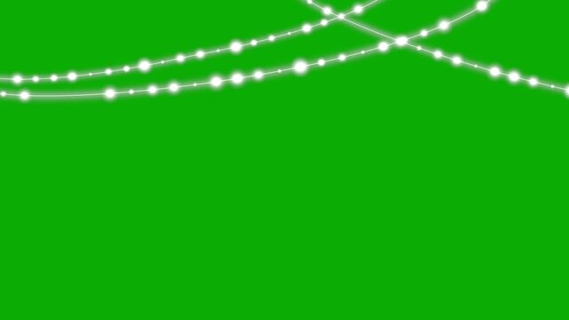 Holiday Light Frame Loop &ndash; Glowing Garland Border with Flash Effects