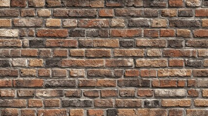 Textured brick wall with earthy tones. Neural network AI generated