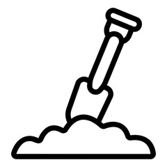 shovel Line Icon
