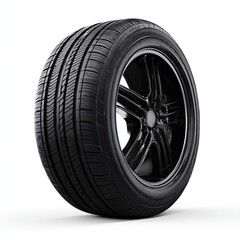 Obraz premium Black tire on black wheel