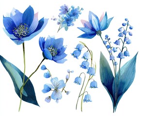 Delicate blue floral arrangement (2)