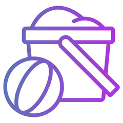 beach ball Gradient icon