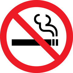 No smoking no vaping sign. Forbidden sign icon isolated on white background vector illustration. Cigarette, vape and smoke in prohibition circle.no smoking sign vector illustration silhouette